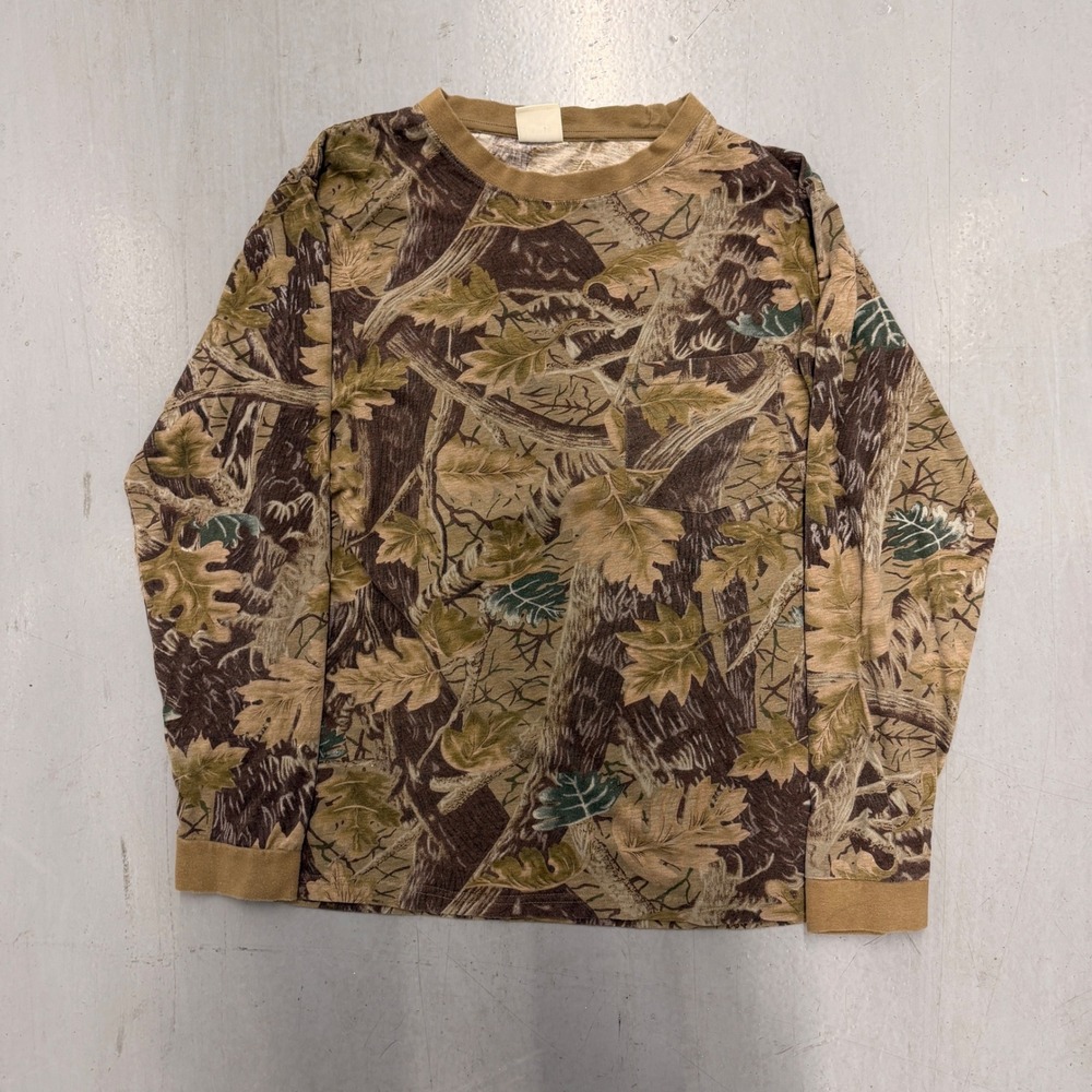 North Point Adventure Gear Mens Long Sleeve Camo Pocket T-Shirt Brown - Picture 1 of 9